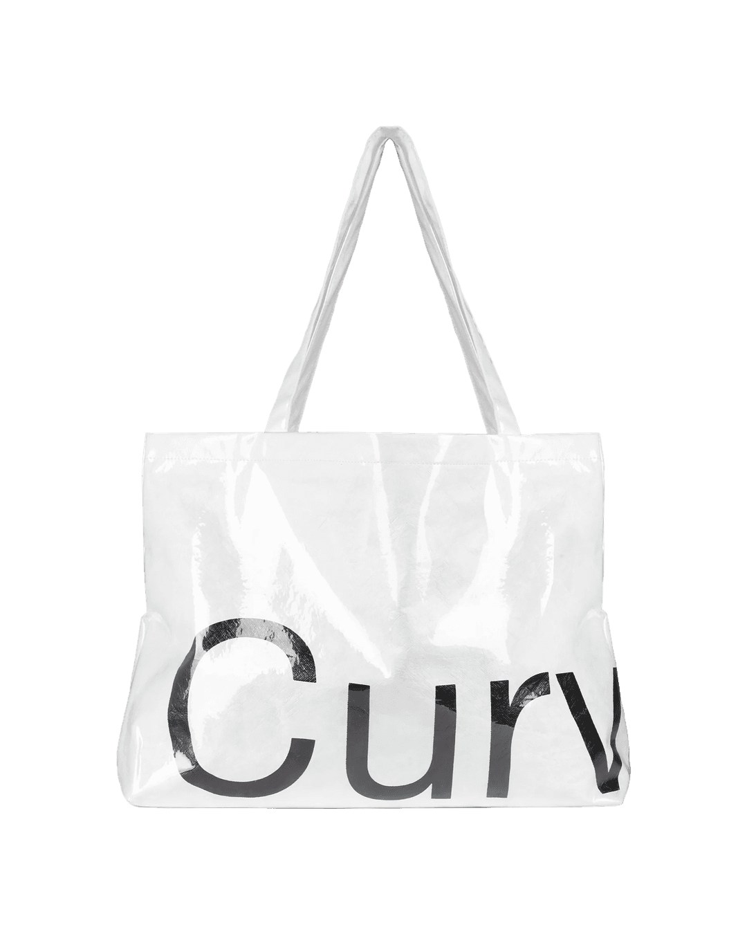 Large White Curves Tyvek Tote