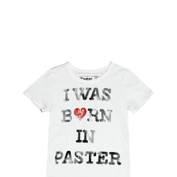 I WAS BORN IN T-SHIRT, WHITE