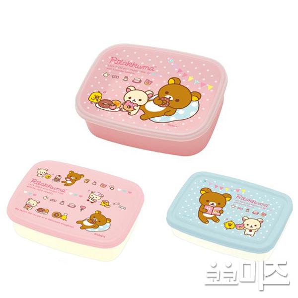 (일본)리락쿠마 3단 도시락통 세트(도넛 3Pset) 초등학생 소풍준비 캐릭터도시락
