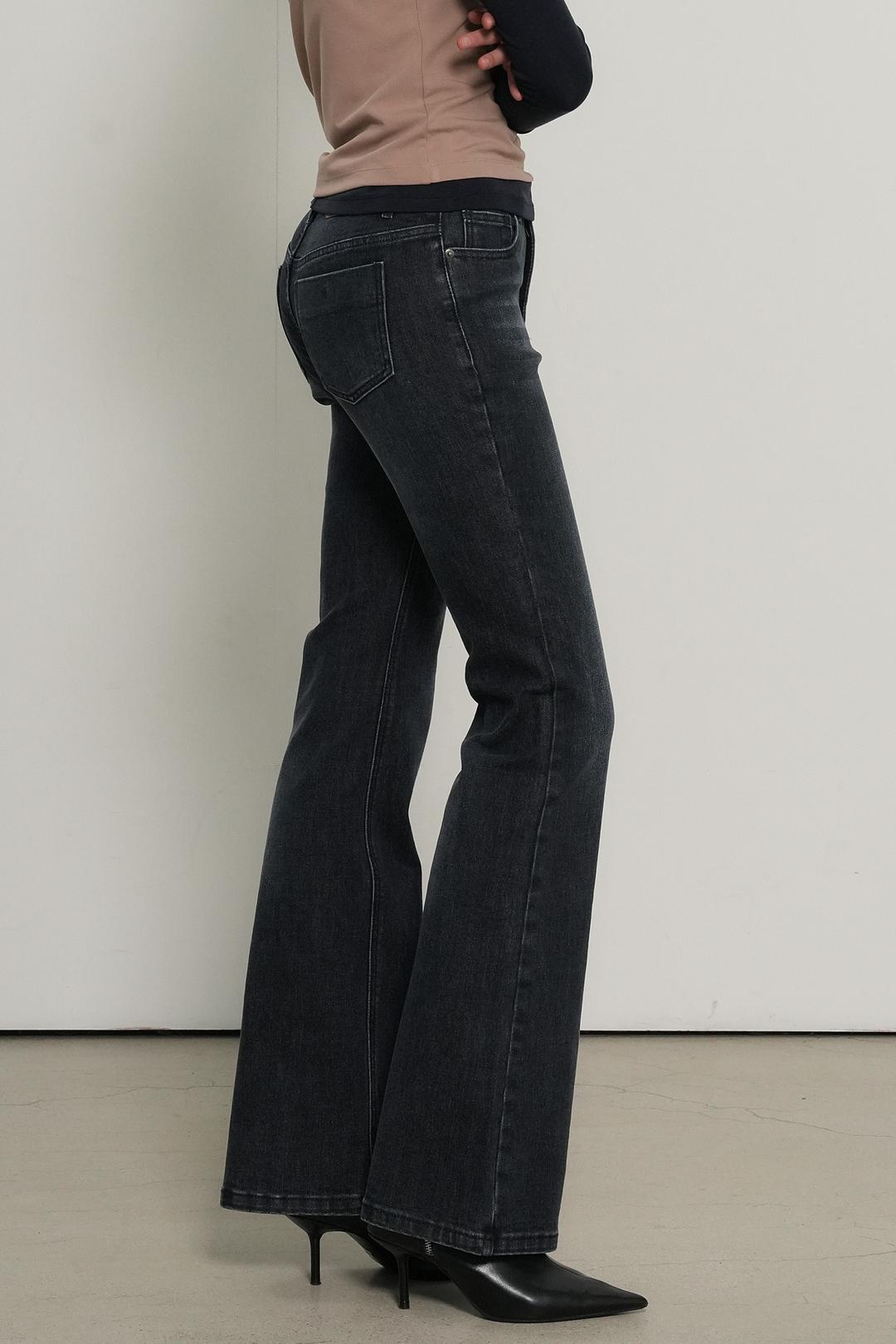 WOMAN 부츠컷 워싱 데님 팬츠 [DEEP NAVY]