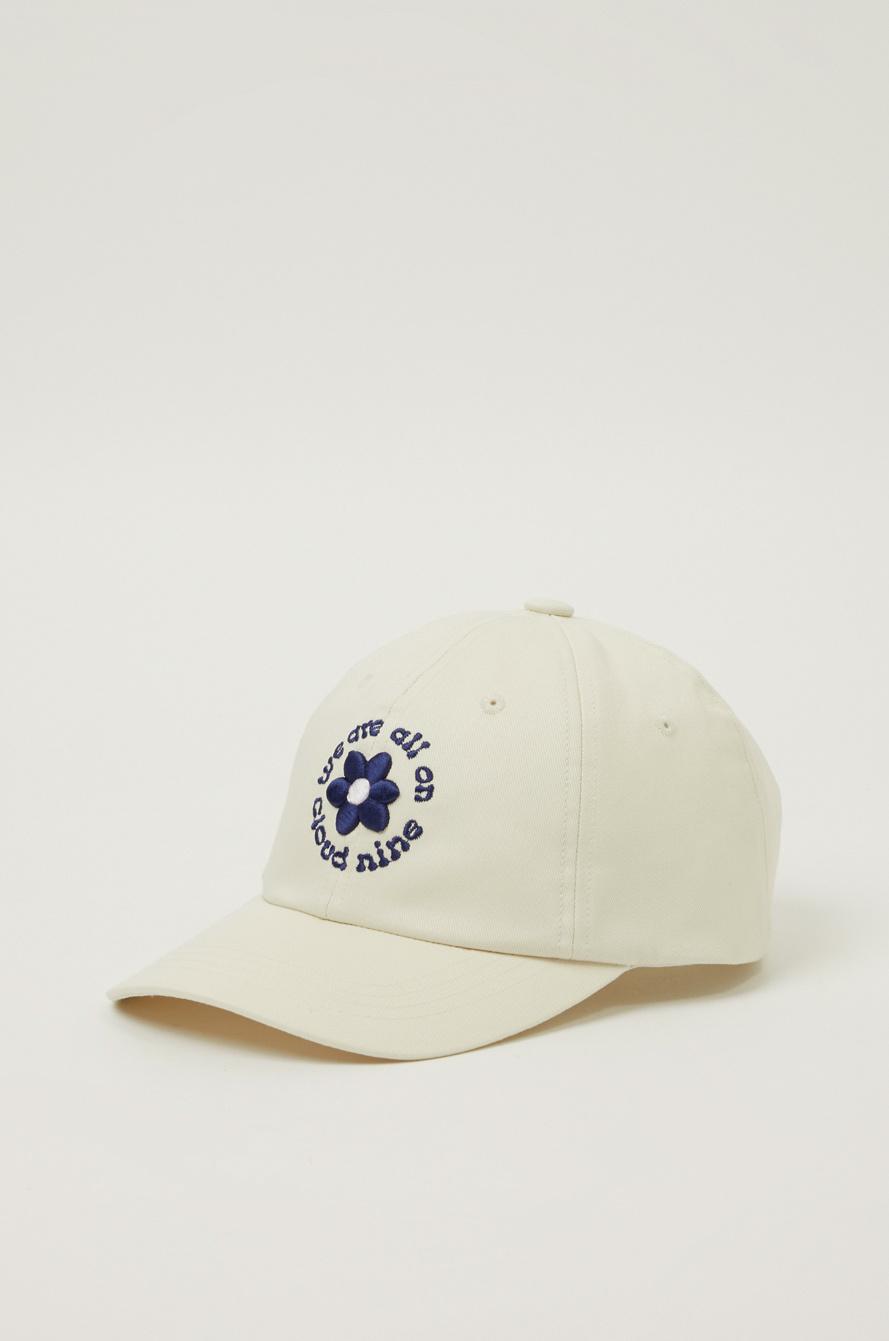 플로럴 자수 캡