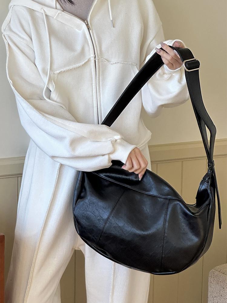 데일리 반달 슬링백 숄더 빅 크로스 가방 6컬러