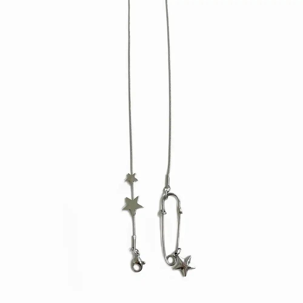 CLOTHING PIN STAR NECKLACE