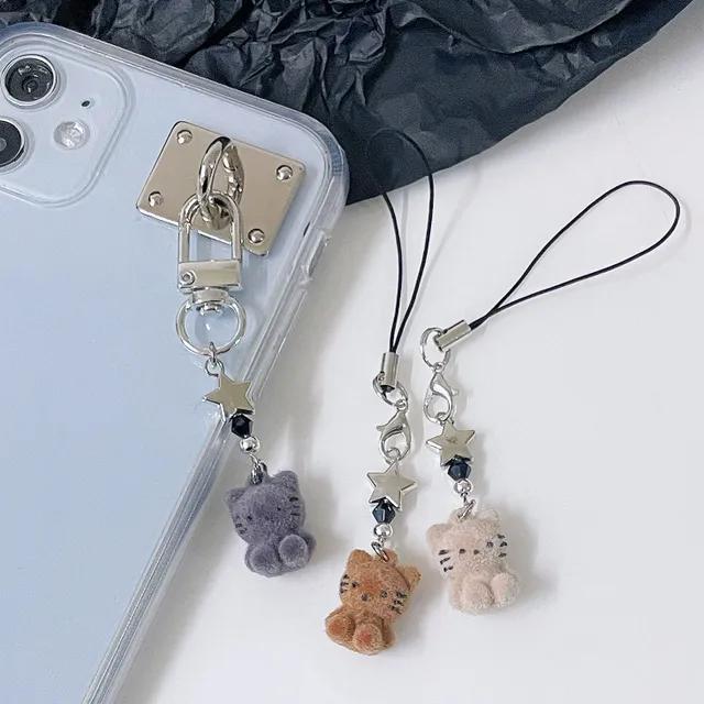 애기냥이 벨벳고양이 키티 핸드폰줄 핸드폰고리 비즈스트랩 비즈키링 다이어리 에어팟 Z플립 키링
