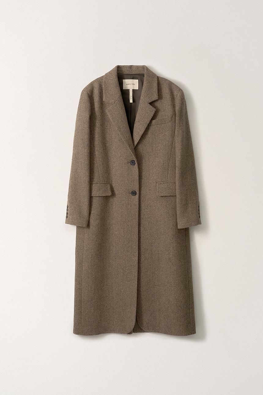 [지나정 PICK]울 싱글 맥시 코트 (Brown)_2FWUCT07