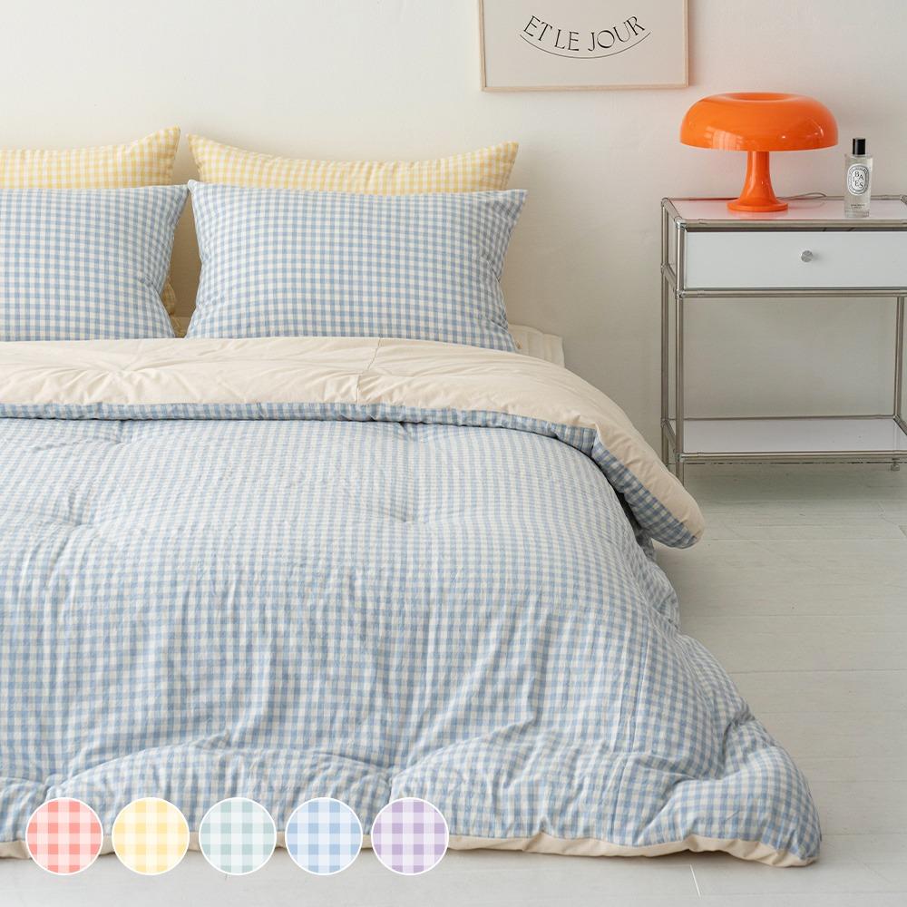 깅엄체크 광목 차렵이불 5colors SS Q K 간절기 사계절