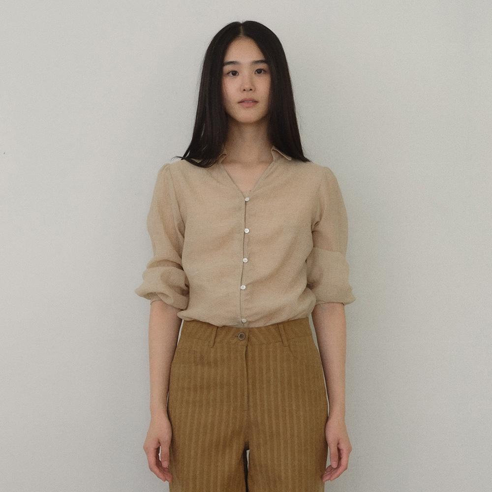 [2차리오더]SHEER BLOUSE (BEIGE)