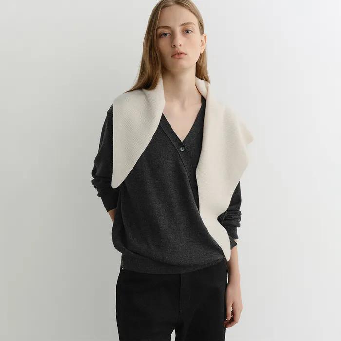 ROY CASHMERE KNIT SCARF (IVORY)