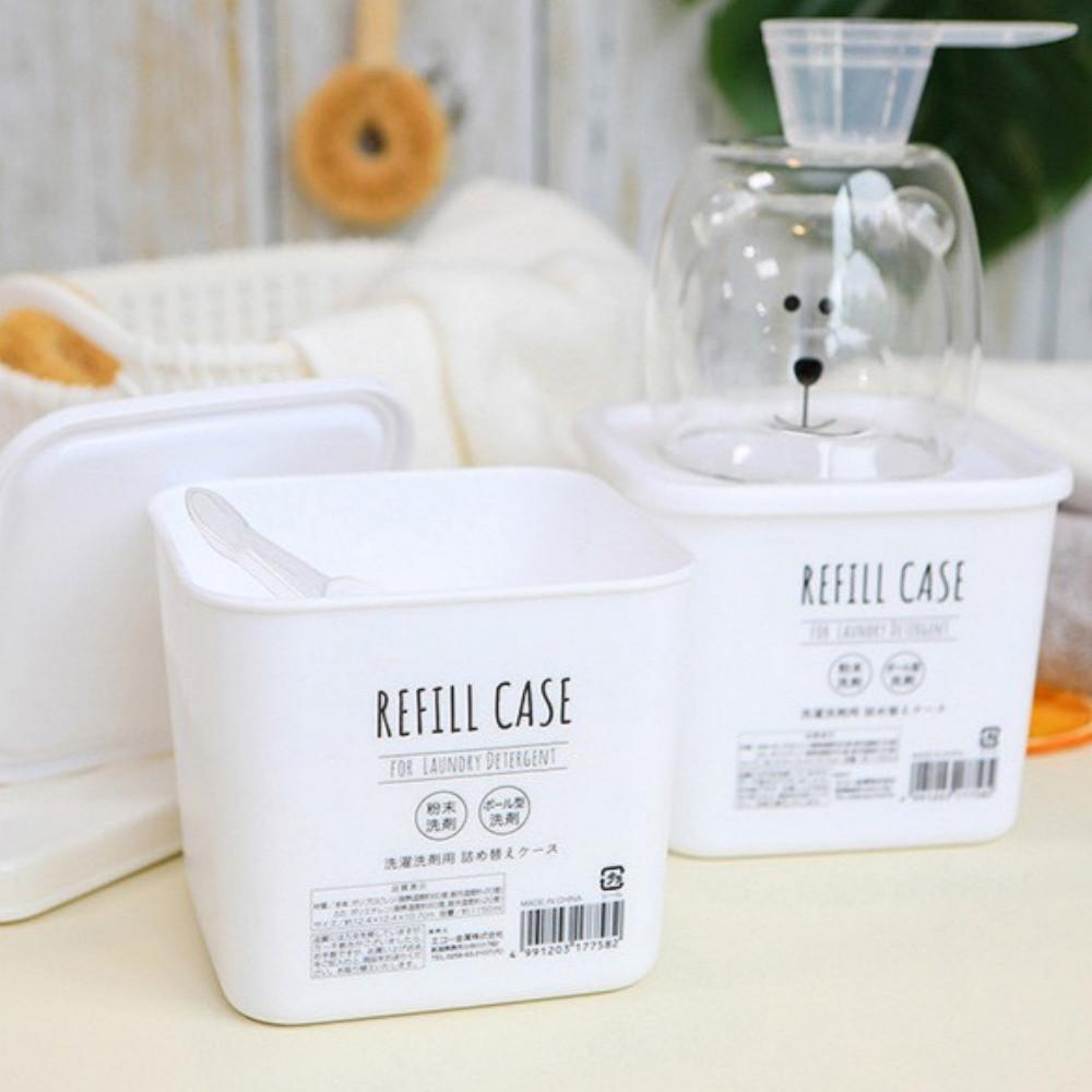 세제소분용기 가루세제통 세제통 세제공병 화이트 뚜껑분리형