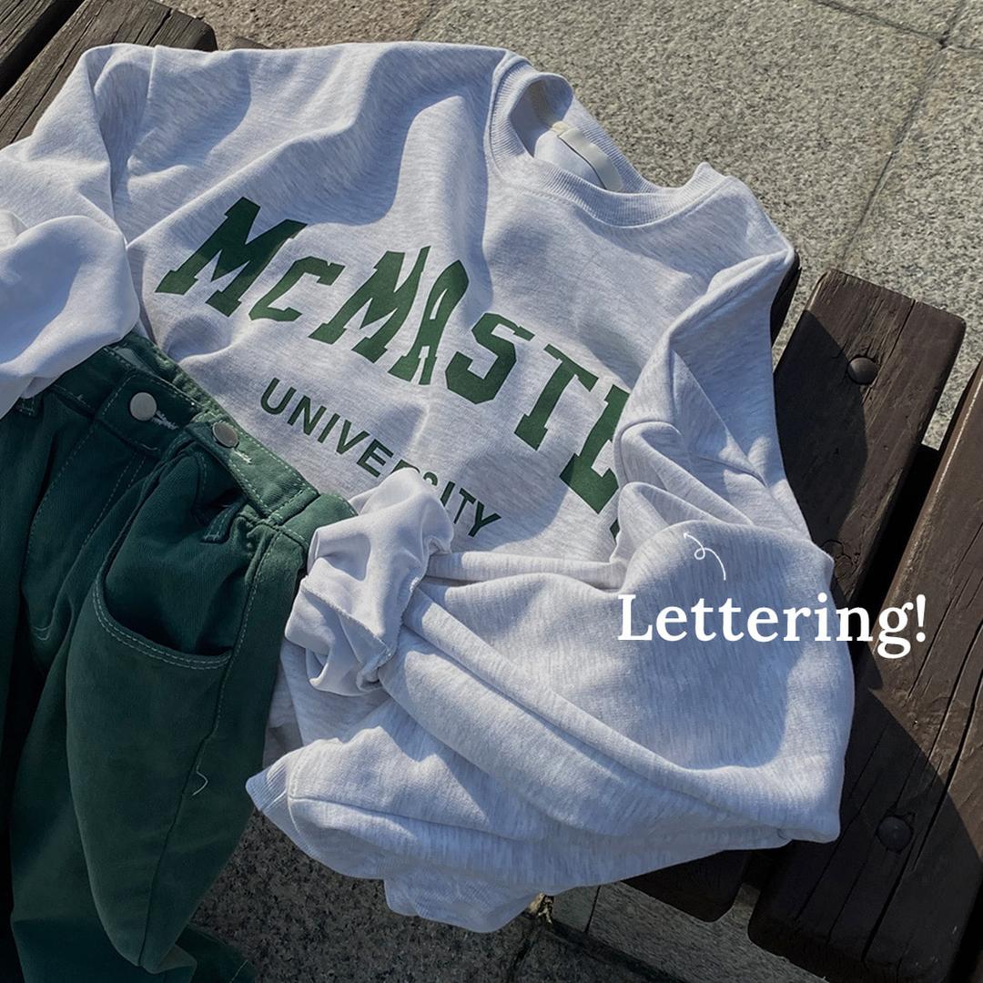 [남녀공용] 소트 프린팅 박시 맨투맨 - mtm