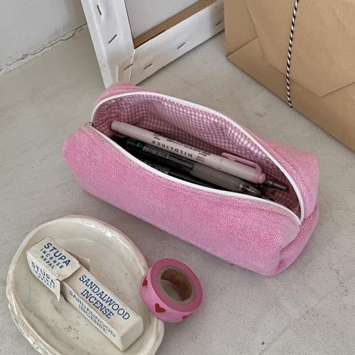Argent square pencil case - terry pink