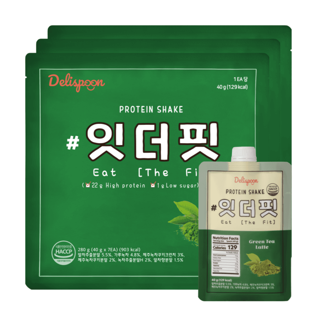 델리스푼 잇더핏 단백질 쉐이크 3주플랜 녹차라떼맛, 280g, 3개 - 쉐이크/영양/선식 | 쿠팡
