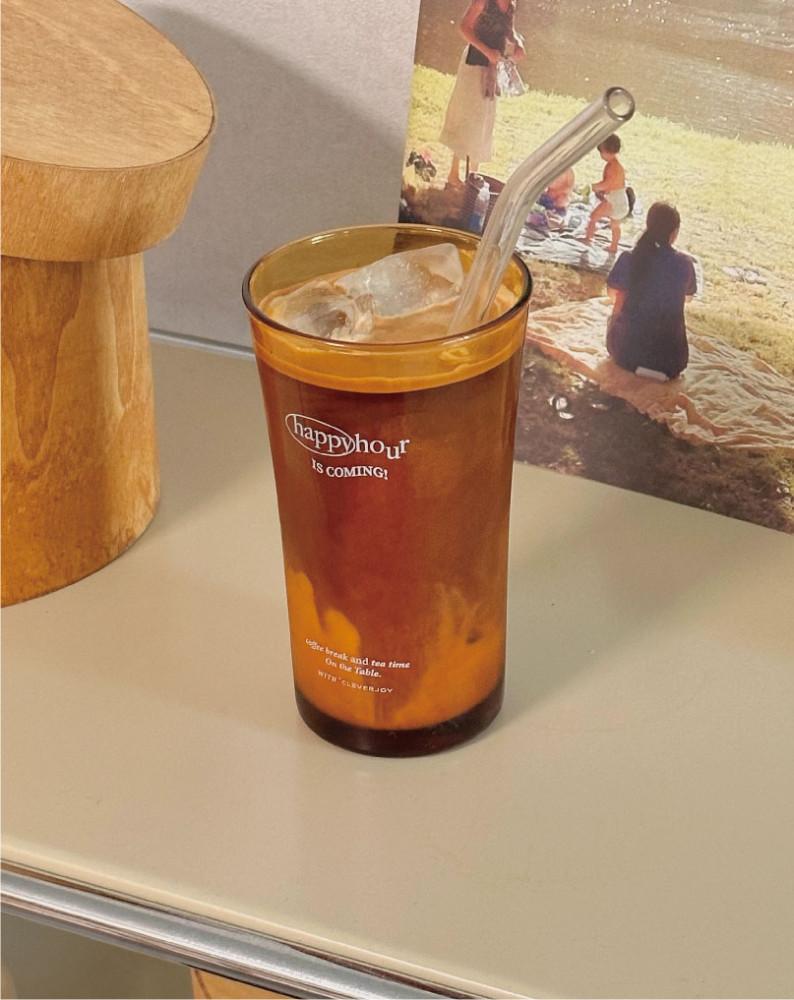 클레버조이 해피아워 브라우니 유리컵