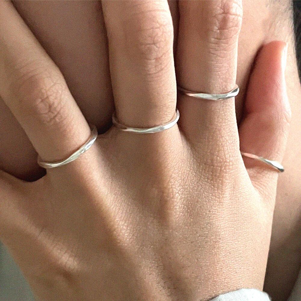 silver925 slim shine ring