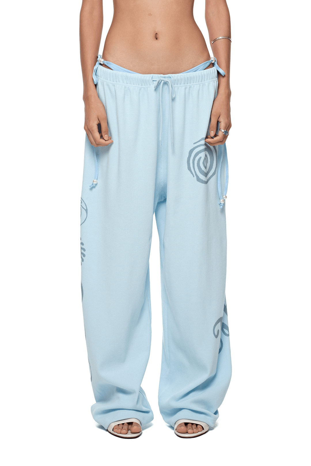 SUN DISC WAFFLE PANTS (LIGHT BLUE)