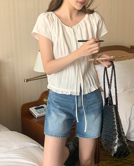 메리어라운드 레이스 스트랩 셔링 (bl)