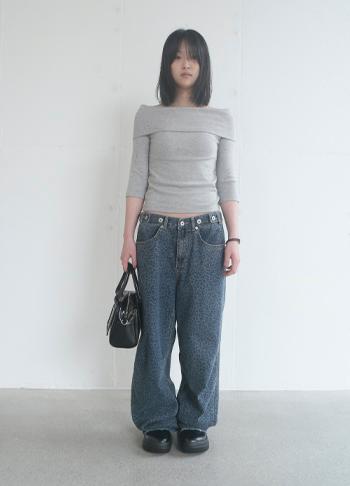 off-shoulder jersey top (4c)