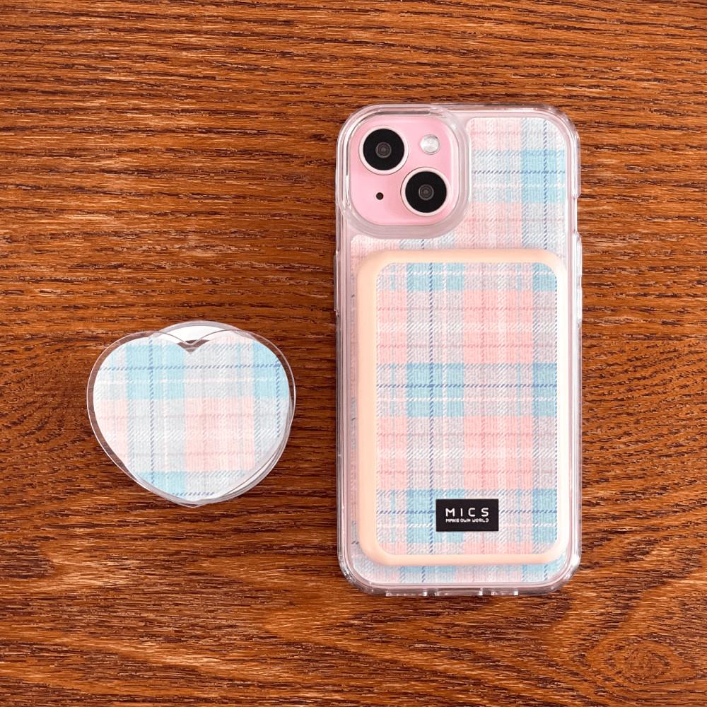 [믹] 코튼캔디 체크 맥세이프 보조배터리 5,100mAh 10,000mAh