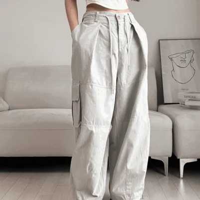 NB441 - 언발 카고 밴딩 스트링 팬츠