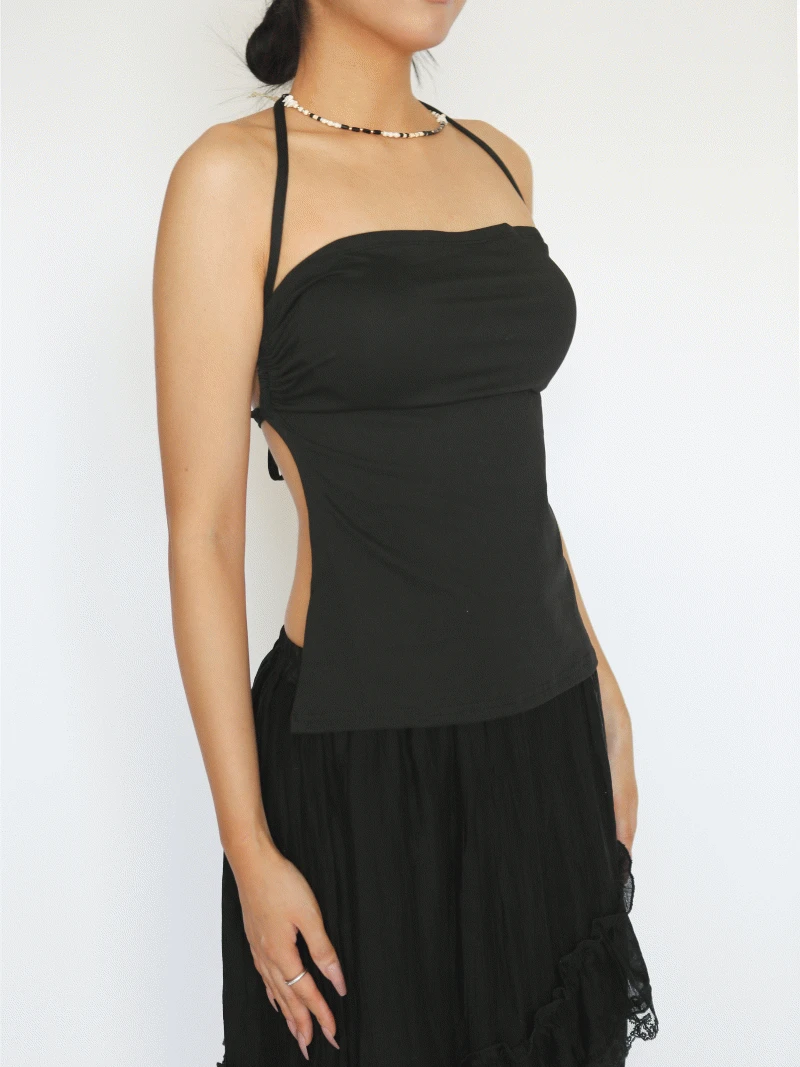 백리스 스트링 탑 (2 colors)