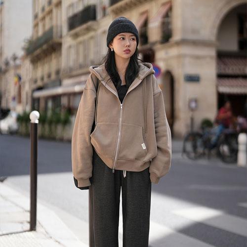 디어먼트 🌸[직진배송/5천장돌파][봄ver.추가][MNLB] 시그니처 메이드 루즈핏 후드 집업