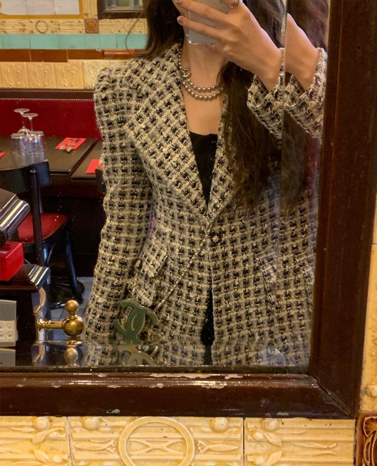 까나발레 트위드 반코트