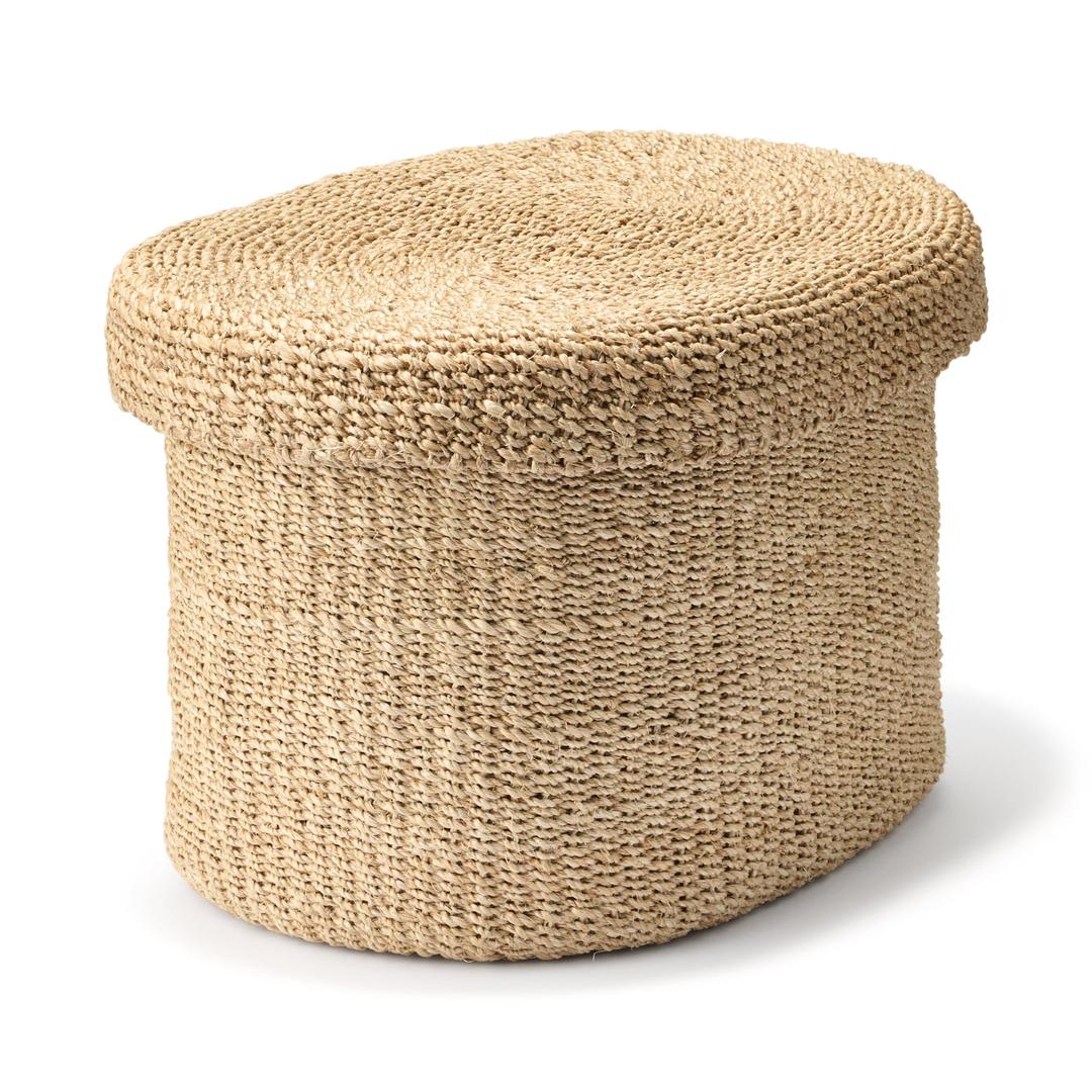 무인양품 일본 아바카 오벌 바스켓 대 뚜껑포함