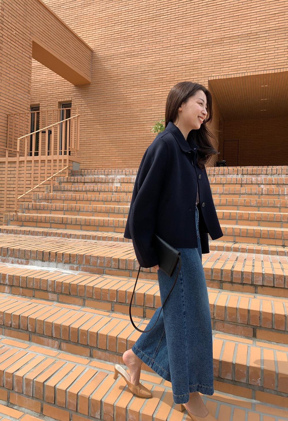 스콘느 핸드메이드 자켓 - 네이비