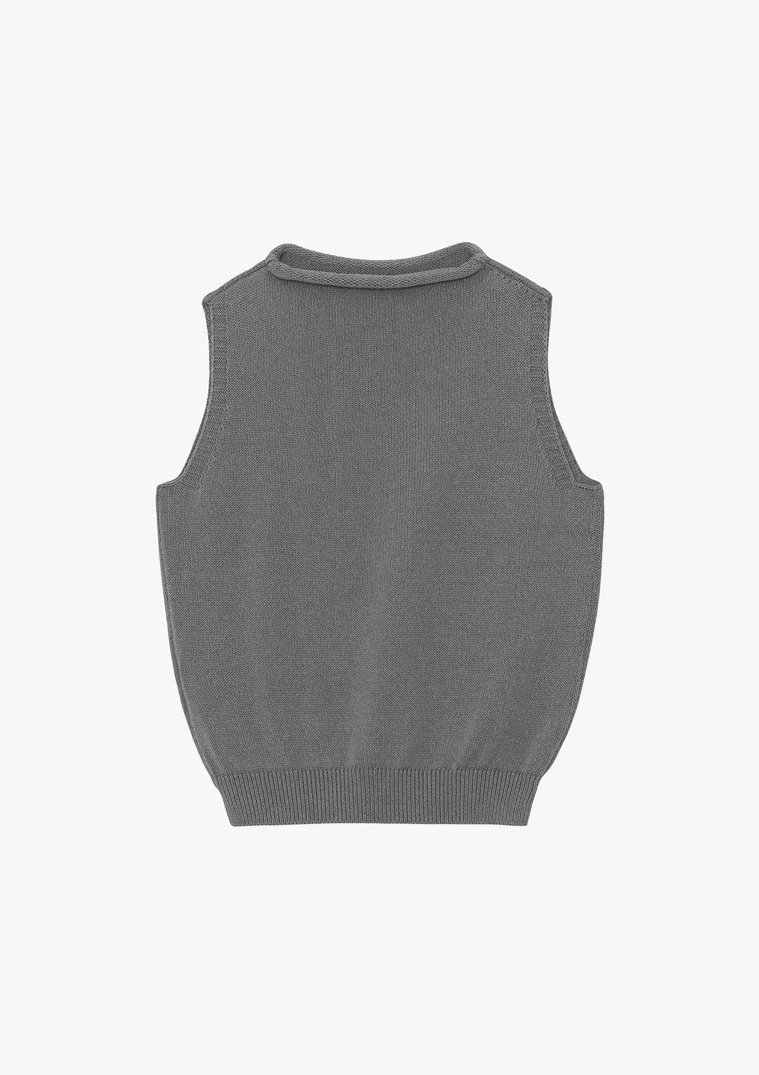 Cannoli Sleeveless Knit in Gray