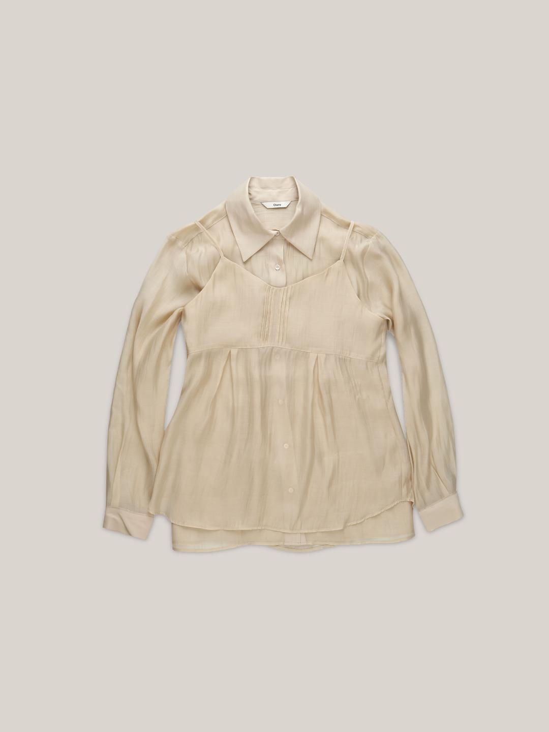 SHEER BUSTIER SET-UP  [ BEIGE ]