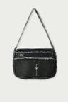 ROUGH CUTTING DENIM SHOULDER BAG - BLACK (10/4일 예약배송)