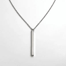 와이티지 style _ 062 일자막대 체인목걸이 4mm 펜던트 써지컬스틸 빈티지 커플