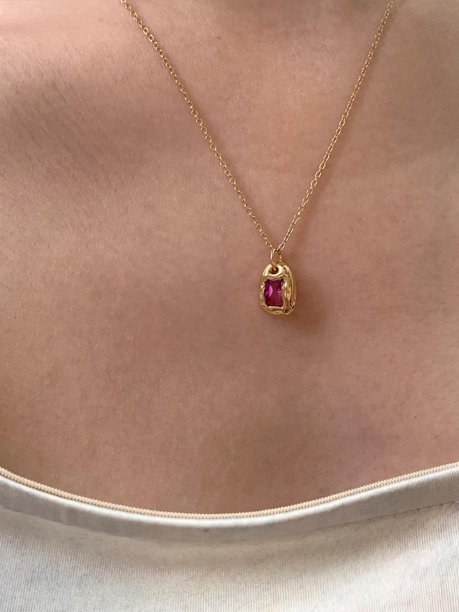 Raspberry Juice Necklace