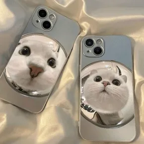 [최저가🚨추가금X]아이폰 케이스 고양이 셀피 투명 젤리 카드 키링 폰꾸 동물 커플 생일 휴대폰 선물 여행 귀여운 여름 코디 변색없는 풀커버 12 13 14 15 프로 미니