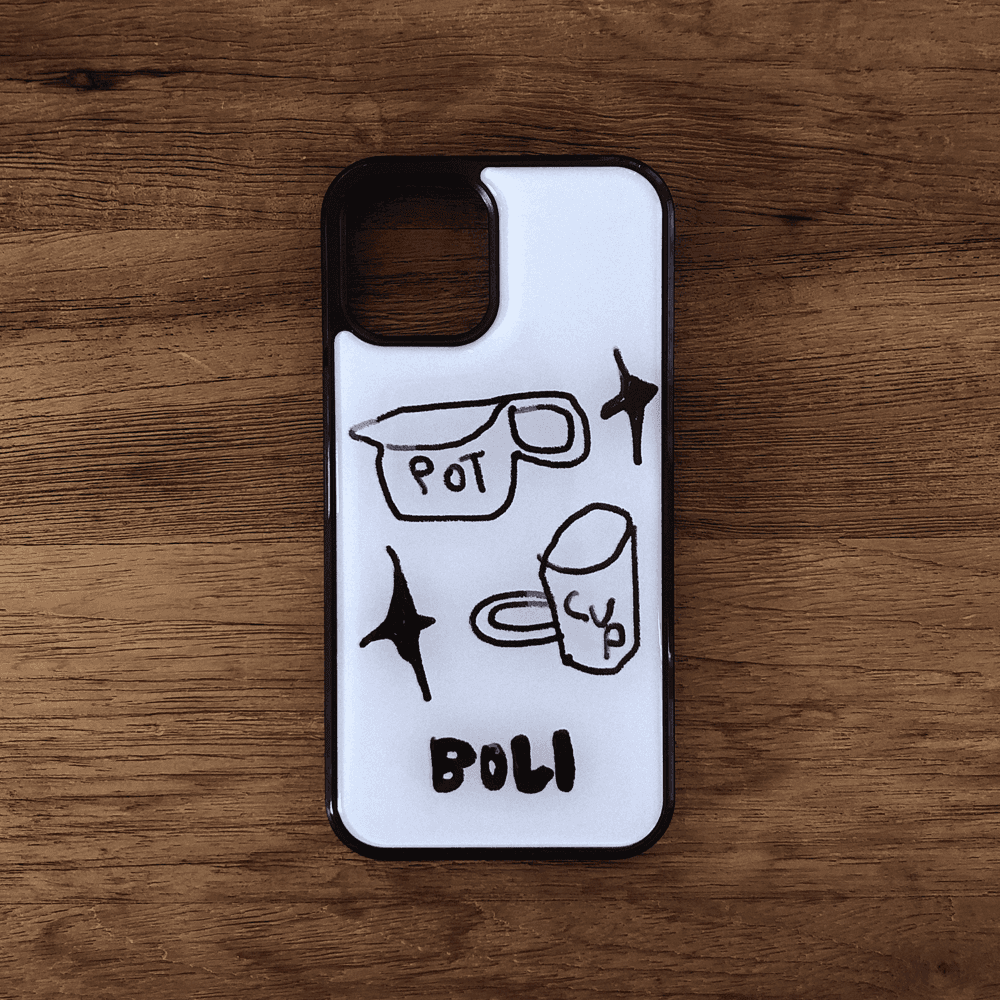 cup N pot 002_white epoxy phone case
