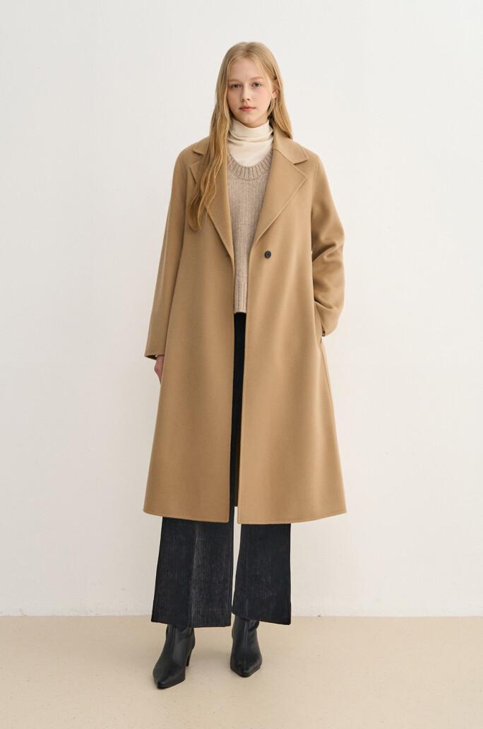 [SJSJ] 캐시미어 블렌드 벨티드 핸드메이드 코트