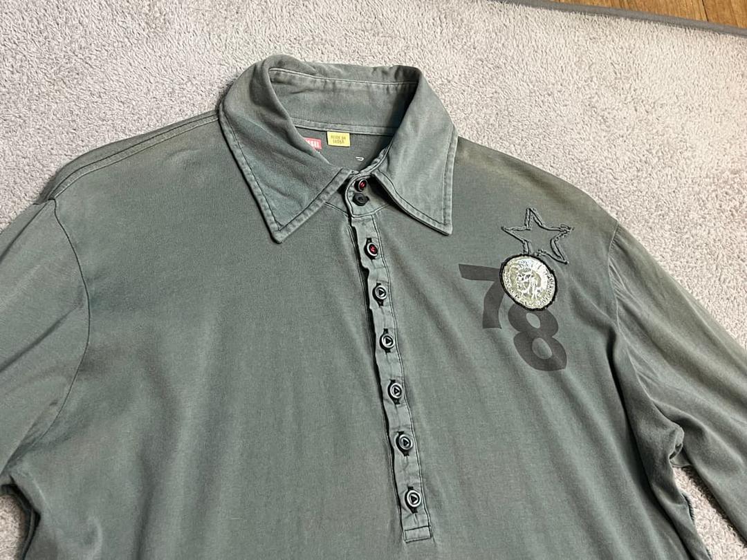 DIESEL 디젤 인디언 벡터로고 헨리넥 카라티셔츠 | 후루츠패밀리