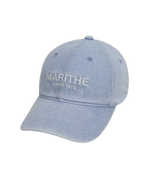 DENIM WASHING LOGO BALL CAP light blue