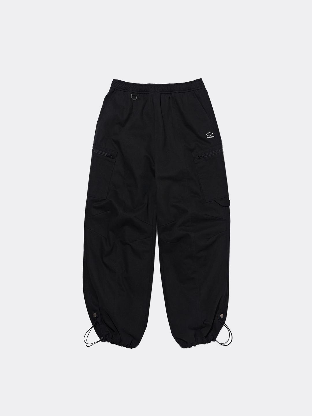 미스치프 DRAWSTRING BAGGY PANTS-BLACK