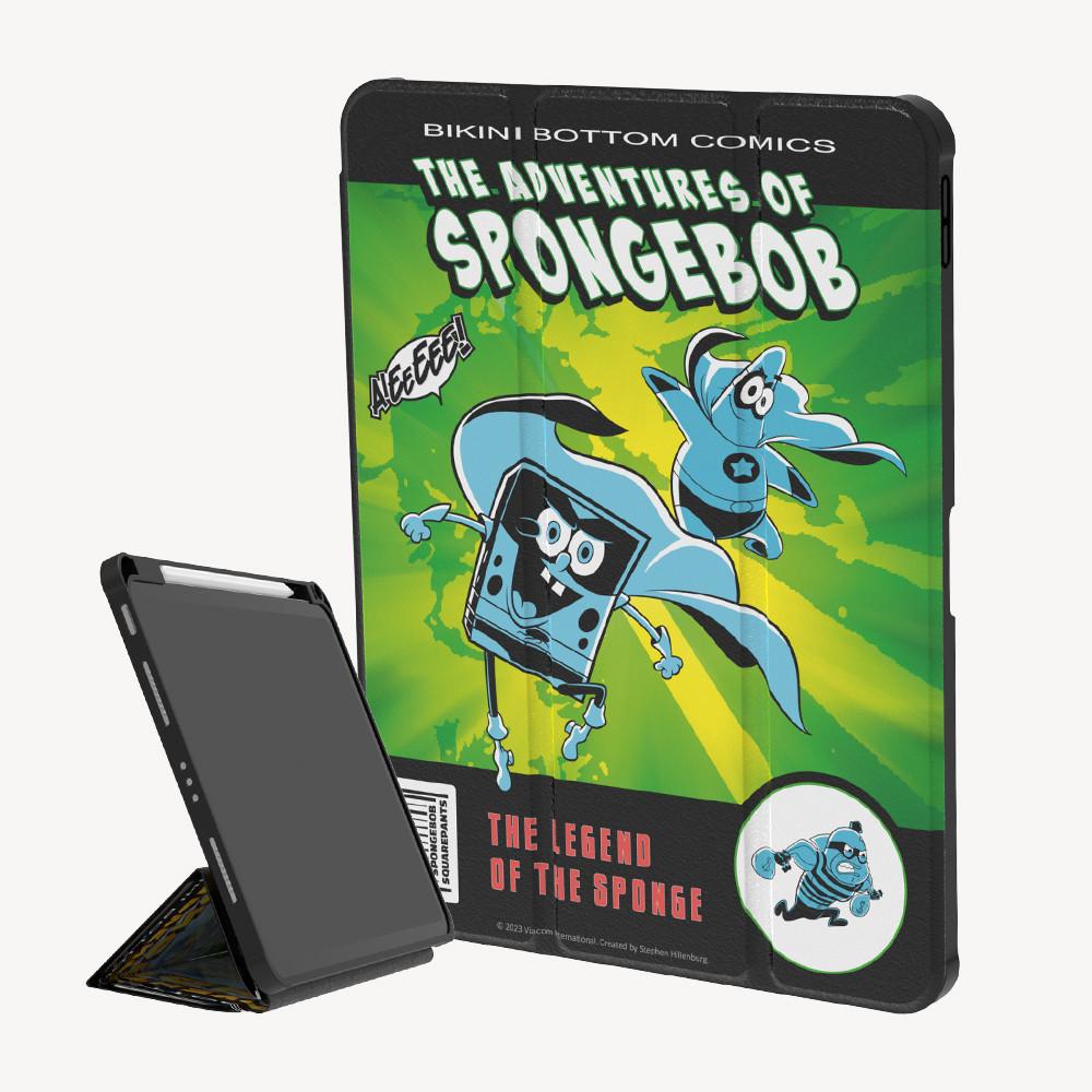 스폰지밥 갤럭시 탭 S8 S7 플러스 FE 갤탭 태블릿 케이스 커버 폴리오 투명 액세서리