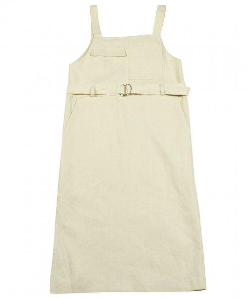 서스펜더 데님 원피스 (내츄럴)_FREE