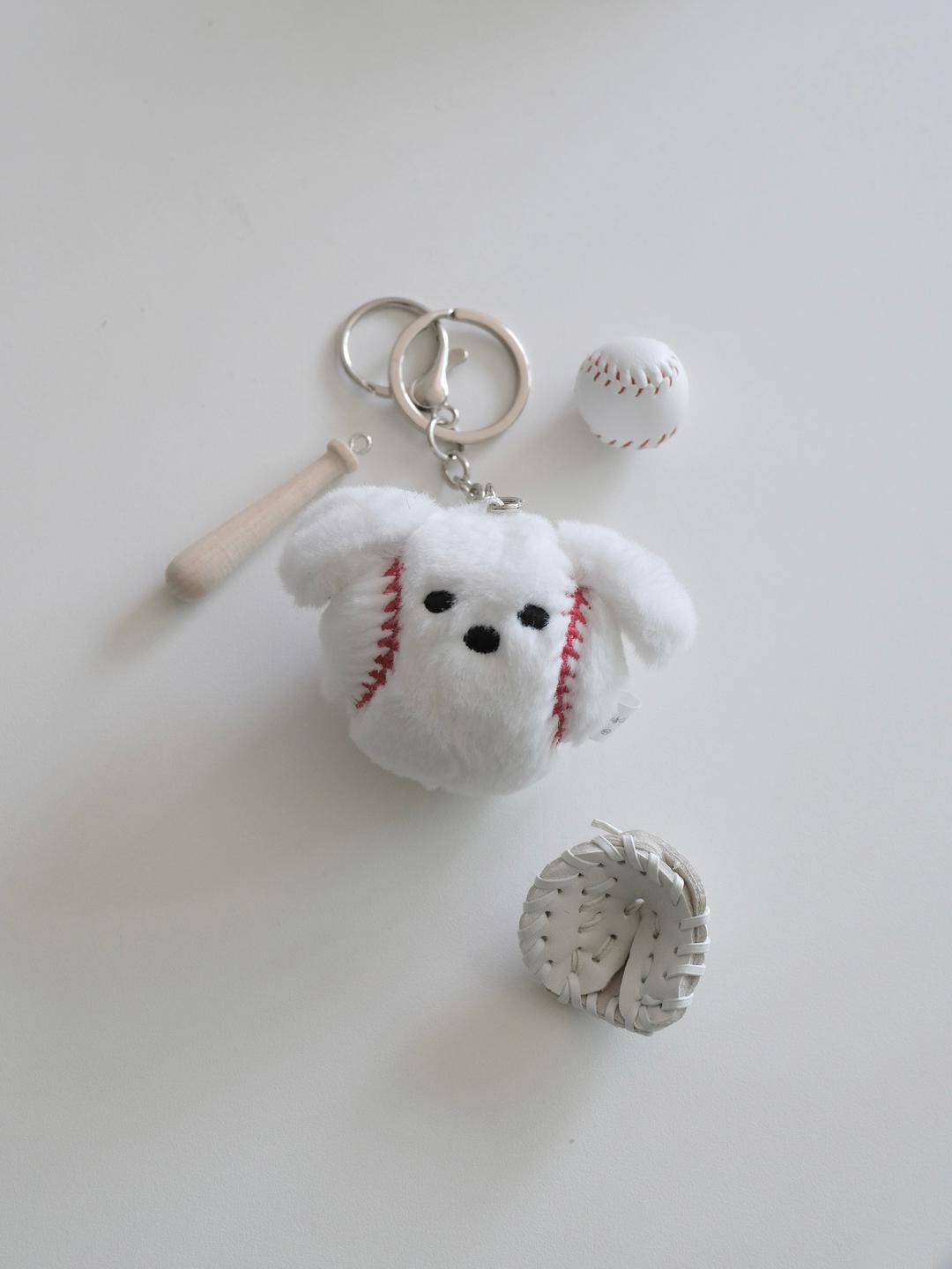 Olivet puppy base ball key-chain (올뭉이 야구공 키링)