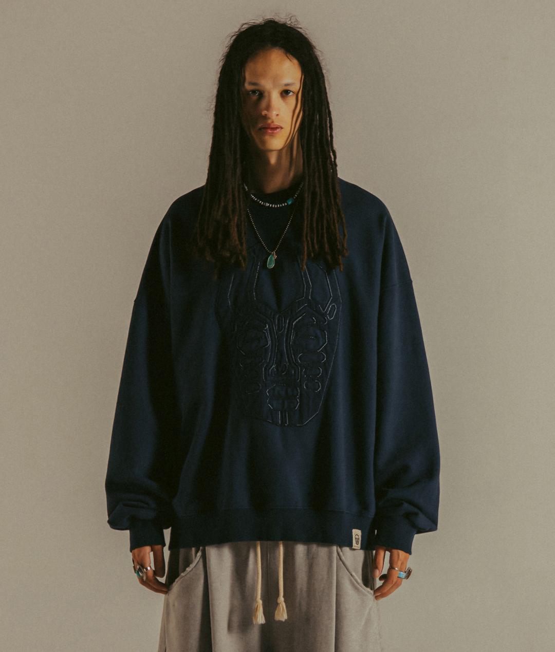 [ESEELMI X ANGLAN] TRIBAL MASK SWEAT SHIRT