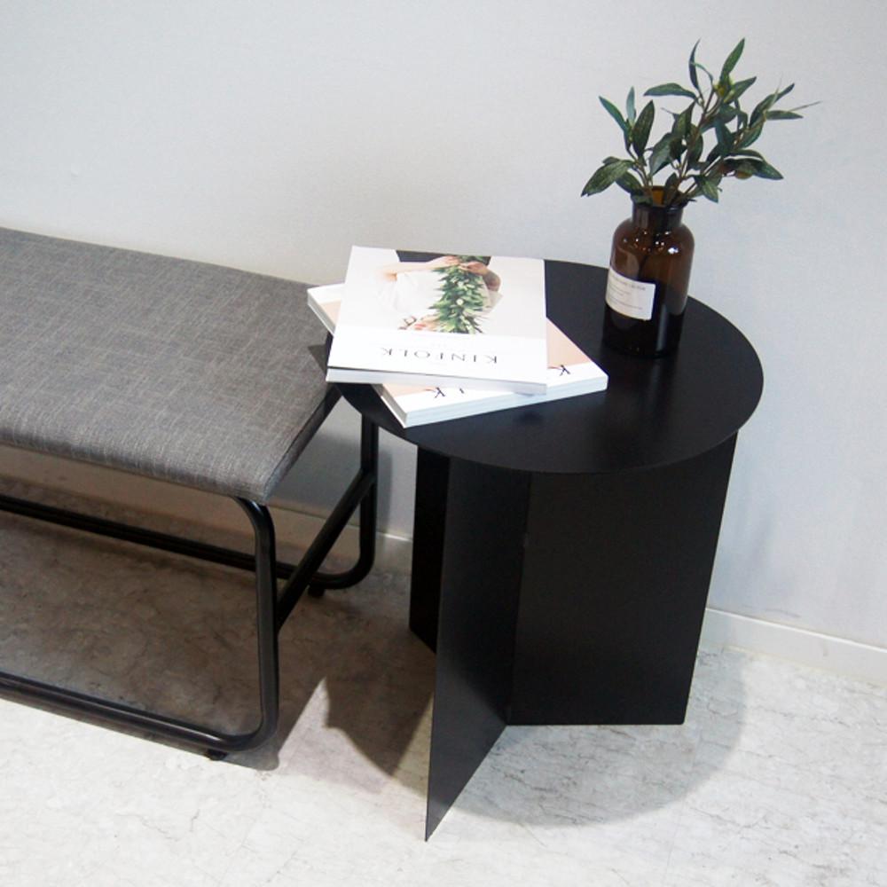 트리 원형 블랙 철재 사이드테이블03