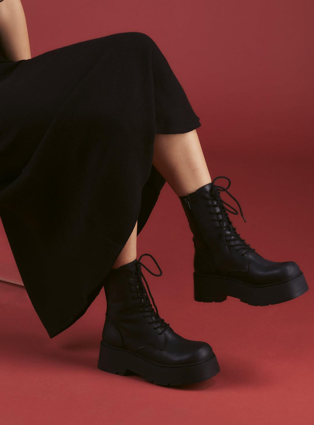 Aux Combat Boot - 5 / Black