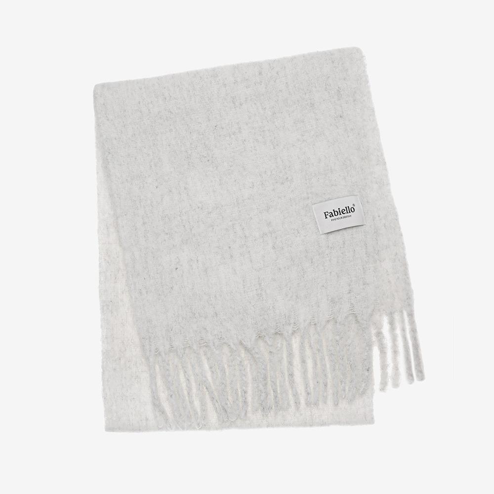 Wool candy muffler (white)