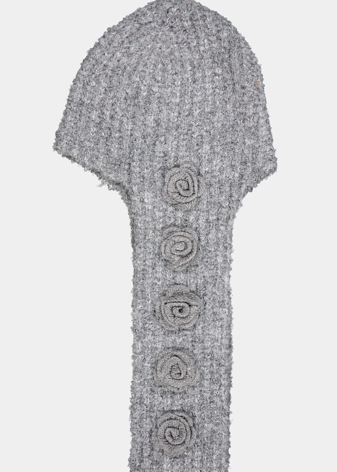 [10/21출고]ROSE MUFFLER HOODIE BEANIE - CHARCOAL