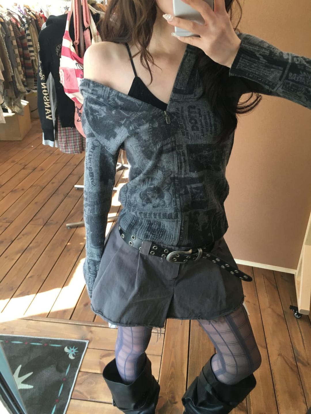 히스테릭글래머 패턴 니트 후드집업 | 후루츠패밀리