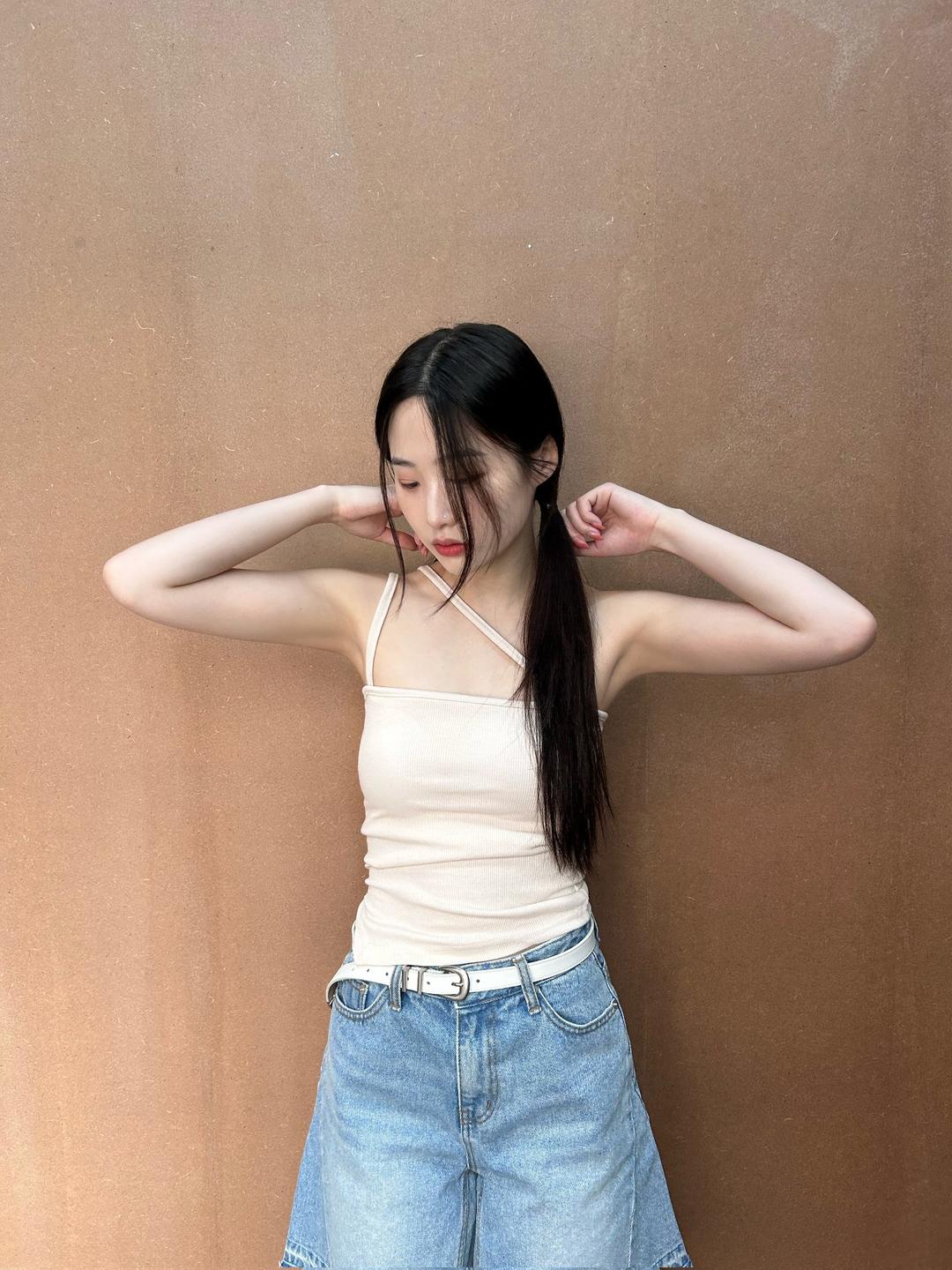 strap slit sleeveless (3color)