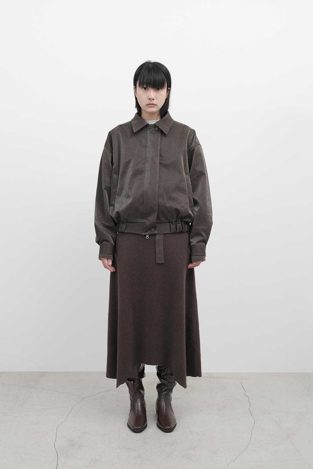 CRACK LEATHER JACKET, BROWN